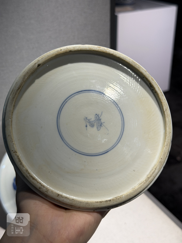 清康熙 青花高士图花觚一对 - 图24